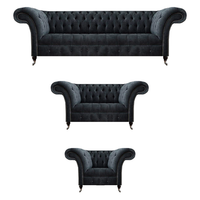 PolstermöBel LuxuriöSe Design Sofas Komplett 3Tlg Wohnzimmer Sofagarnitur