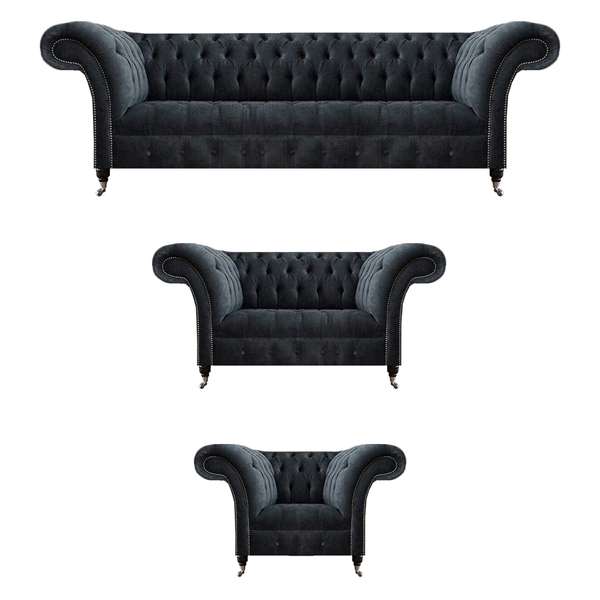PolstermöBel LuxuriöSe Design Sofas Komplett 3Tlg Wohnzimmer Sofagarnitur-image