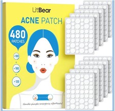LitBear Pimple Patch Bulk, 480 Patches 3 Size Acne for 480 Count