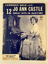 12 Jo Ann Castle Great Hits in Ragtime 1963 Sheet Music Folio Harry Von Tilzer