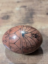 Small Egg Shaped Wooden Shaker Rare Unique Fo...