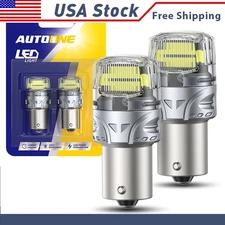 AUTOONE 2X 1156 BA15S P21W LED Turn Signal Light DRL Bulbs White ERROR FREE T