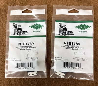 NOS NEW NTE Electronics NTE1789 IC, TV Sound Preamp, AF Output (ECG1789) 2 Pack