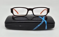Versus Mod. 8032 677 Brown on Crystal Orange Eyeglasses Frame w/ Case 49-17-140