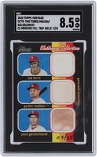 Torre, Molina & Goldschmidt Cardinals 2020 Heritage #CCTR-TMG #7/25 SGC 8.5 Card