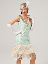 NEW Small. Gorgeous Sexy 1920s Retro Sequin Gatsby Flapper Party Dress w Tassels