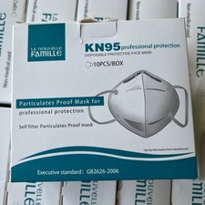 PROTECTIVE FACE MASKS N95, DUST PROTECTION, PPE NON MEDICAL SURGICAL, 10 Pack UK