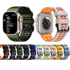 Rugged Silicone Band for Apple Watch Ultra /Series 11 10 9 8 7 6 SE Sport Strap
