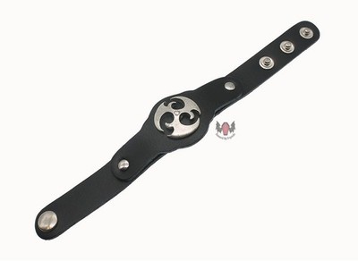 Alchemy Gothic Nebel Tribal Ohrstecker Armband HRWL1 Zinn Leder Biker POKER