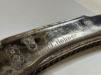 Vintage 30/40er M. Hohner ''Unsere Lieblinge'' 40-Loch Tremolo Mundharmonika Tonart C