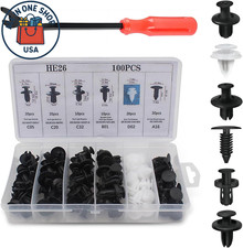 Car Clips Kit with Fastener Remover for Bumper and Trim Panels 100PCS