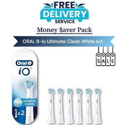 Oral-B iO Ultimate Clean White Ersatz-Zahnbürstenköpfe 6 Stück Original