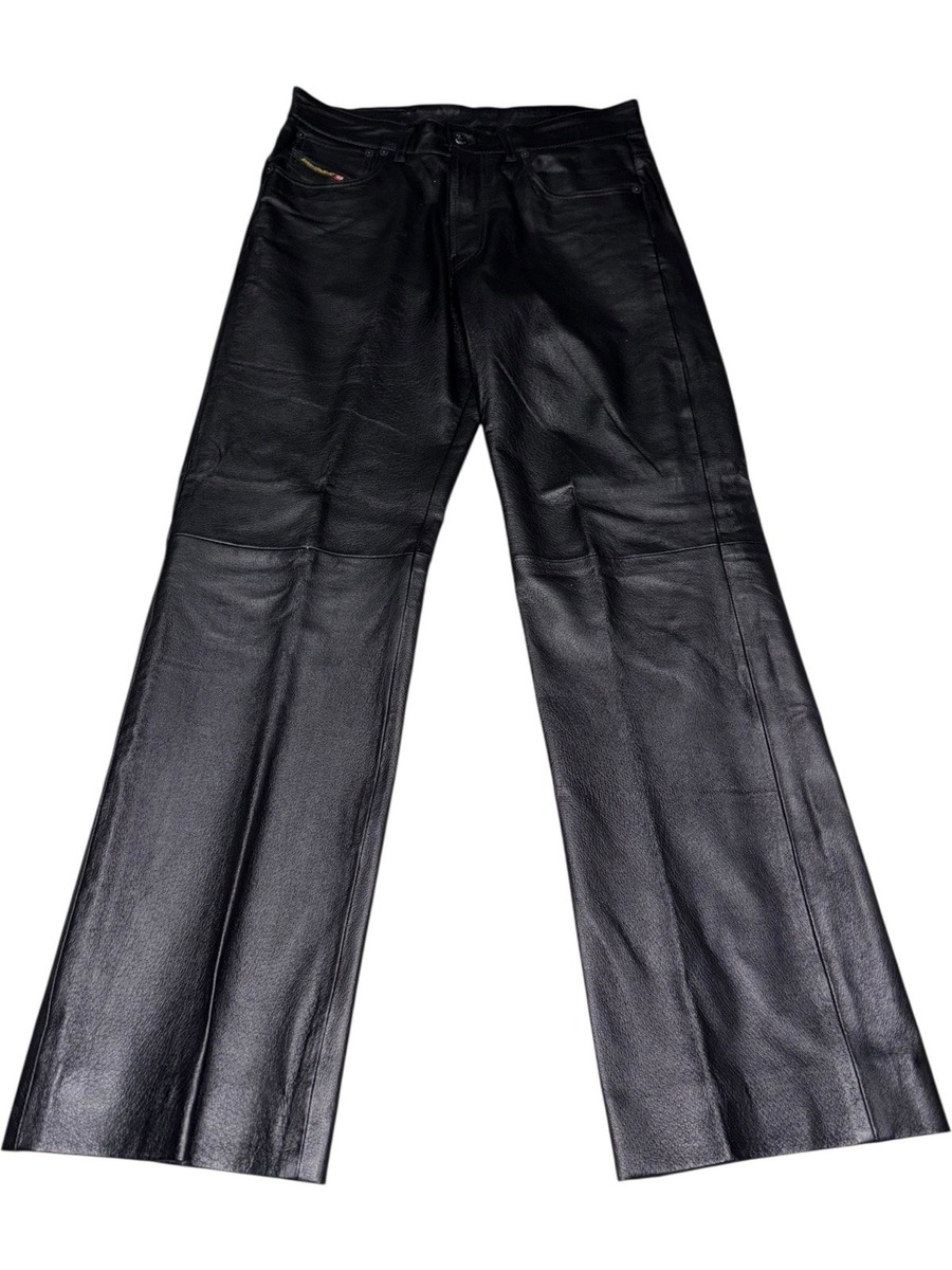 31 Diesel Industries Pelle Leather Pants Lined Motorcycle Emo