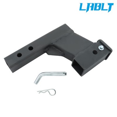 LABLT Adjustable Hitch Adapter 2 Inch Receiver 6-1/4 Inch Rise Drop 7500LB Black