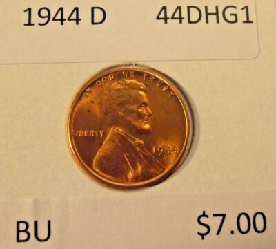 1944 D Lincoln  Cent,  BU, (44DHG1)