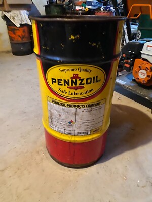 Vintage Pennzoil barrel metal gear oil Gas Station Man cave | eBay