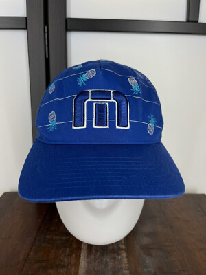Travis Mathew Hat Cap Snap Back Adult Blue Golf Golfer Pineapple All Over  Print
