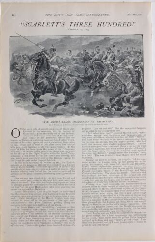 1901 Imprimé Inniskilling Dragoons À Cagoule Scarletts Trois Cent - Photo 1/2