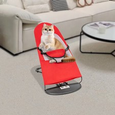 Red Pet Rocking Chair Portable Foldable Pet Rocker Bed Modern Pet Rocker Bed