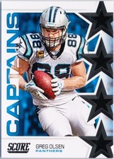 Greg Olsen 2019 Panini Score Football Captains #C-6 Carolina Panthers