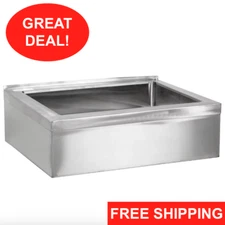 25" Stainless Steel NSF One Compartment Floor Mop Sink 20" x 16" x 6" Bowl NSF