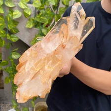 3.4LB Natural White Clear Quartz Crystal Cluster Rough Healing Specimen