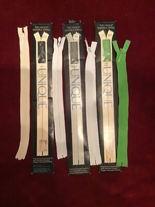 Unique 7-9” Invisible Zippers Lot of  7