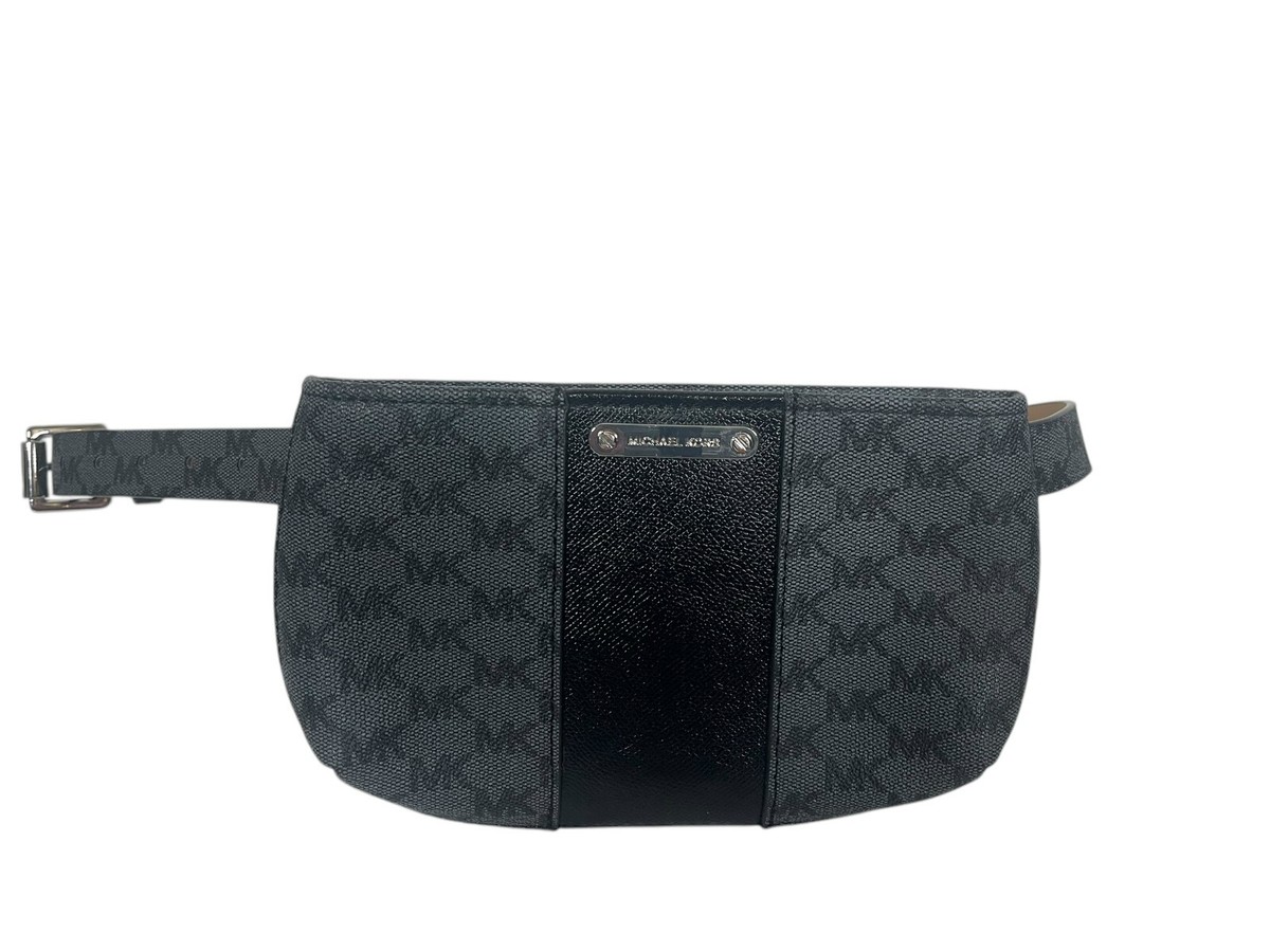 Michael Kors Adjustable Belt Bag Fanny Pack Gray And Black  display picture 3
