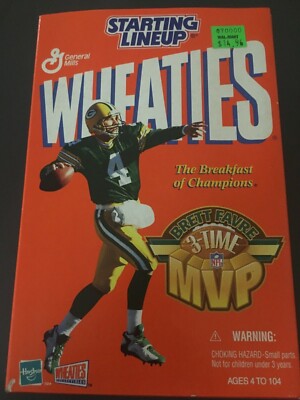 Brett Fabre 3-time MVP Wheaties Starting Lineup