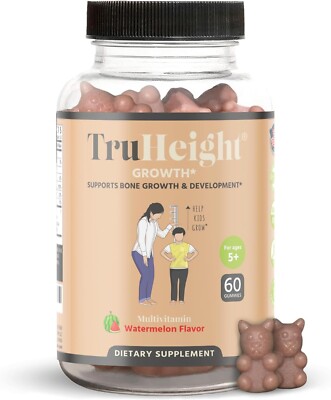Tru-Height Growth Gummies (Watermelon) Natural Growth & Development Supplement