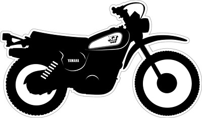 XT500'88-'89 Aufkleber stilisiertes Motiv schwarz glänzend Abm. ca. 100x58mm