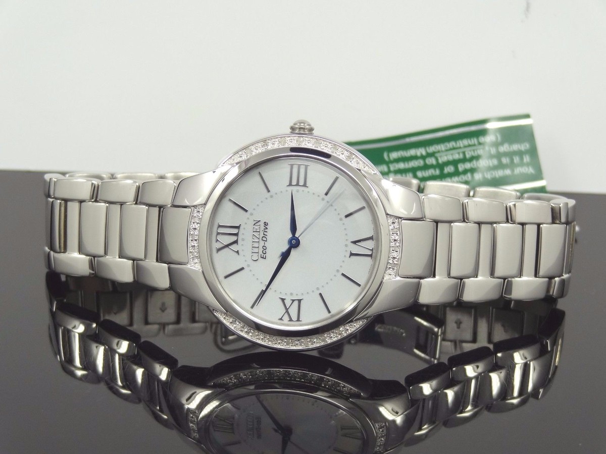 Citizen Watch Silver with Diamond Bezel Citizen Eco-Drive Corso Diamond EW2710-51X - Cirelli Jewelers main image 2