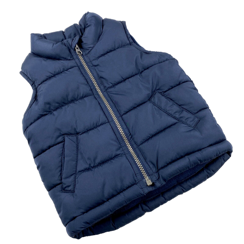 Old Navy Frostfrei Unisex Baby gefütterte Weste durchgehender Reißverschluss blau maritim Gr. 18-24m