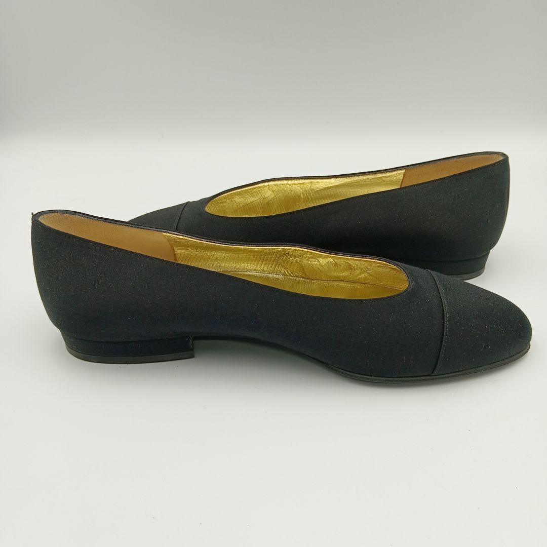 Chanel Flat Shoes Low Heel Black Fabric Size 35.5 US About5.5 For Women thumbnail 13