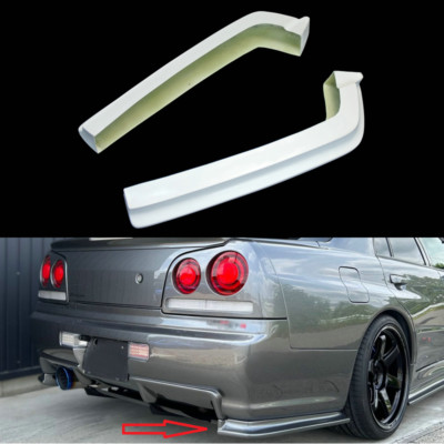 For Skyline HR34 4 Door R Type Fiberglass Rear Bumper Spat Pair(FIts R344D-RB-R)