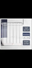 LOVTEX Clear Shower Curtain Liner - 72" x 72" PEVA Lightweight ...