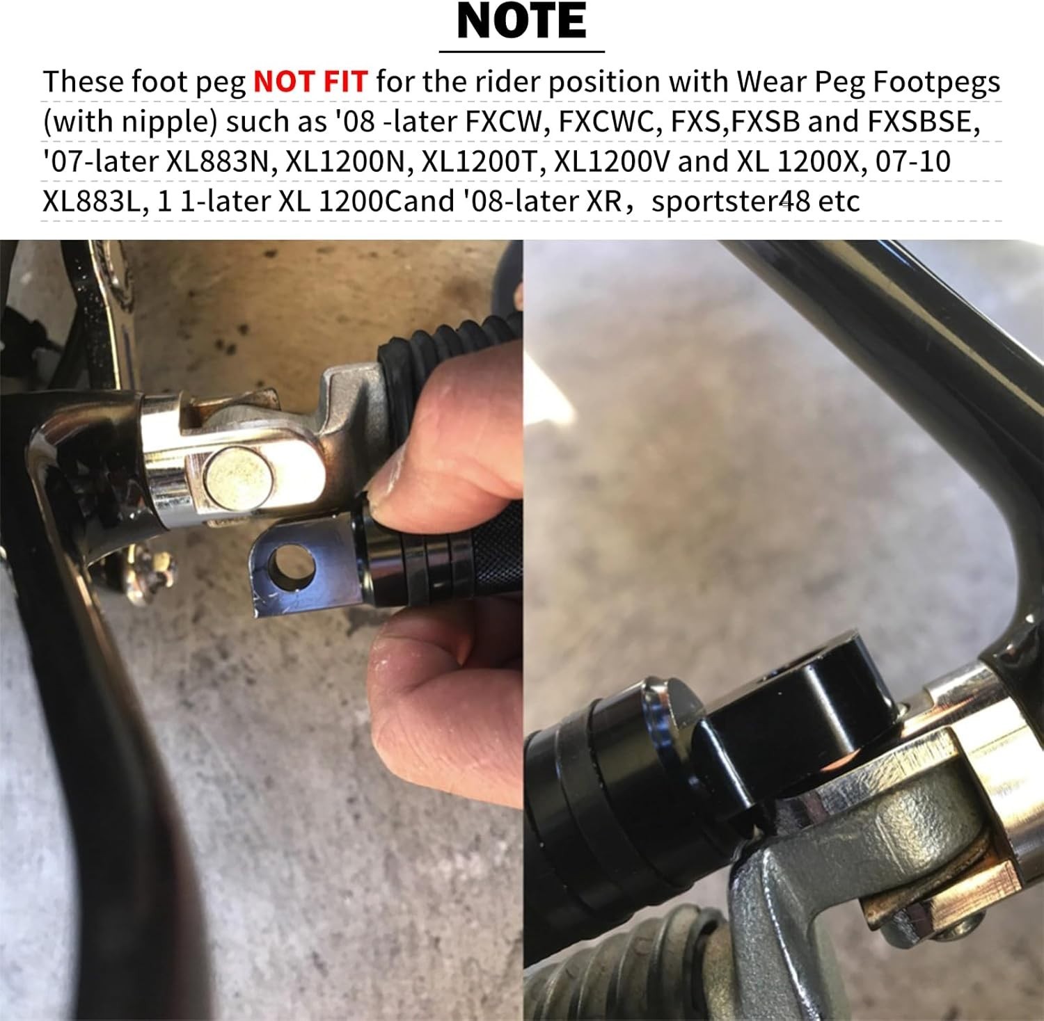 Aluminum Motorcycle Foot Pegs for Harley Models 1984-2025 - Easy Install