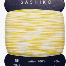 Lemon Sashiko Thread 40M Variegated for Embroidery