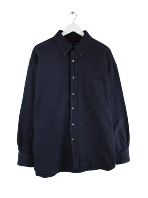 Tommy Hilfiger 00s Herringbone Button-Down Hemd Blau XL Herren - Bild 1 von 4