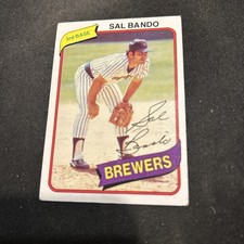 1980 Topps Baseball Card #715 Sal Bando Milwaukee Brewer ExNm Free Shipping!