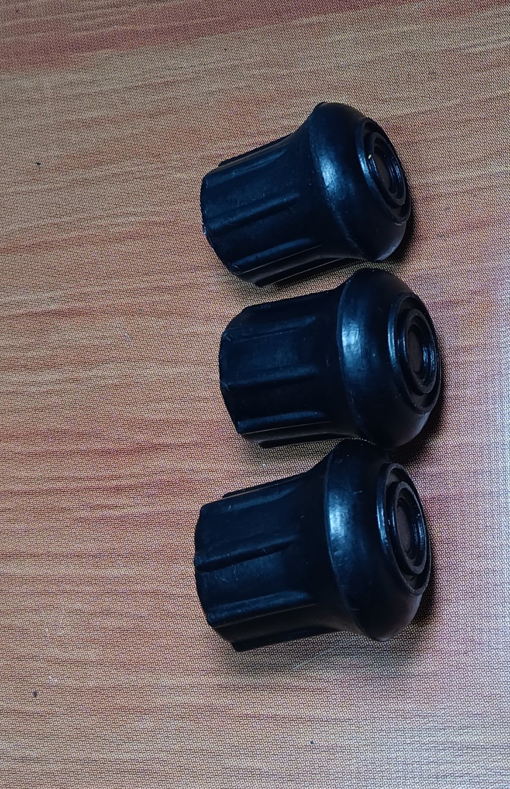 Lot Of 3” Black Rubber Leg Caps