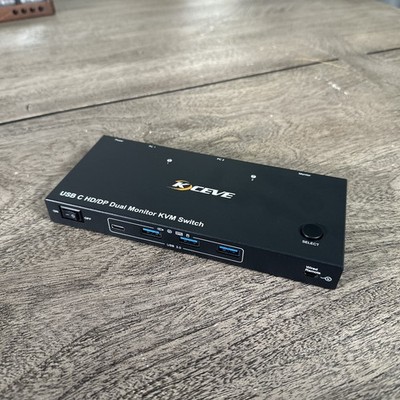 New Dual Monitor KVM Switch for Laptop & Desktop 4K@60Hz, USB C HDMI 2 Computers
