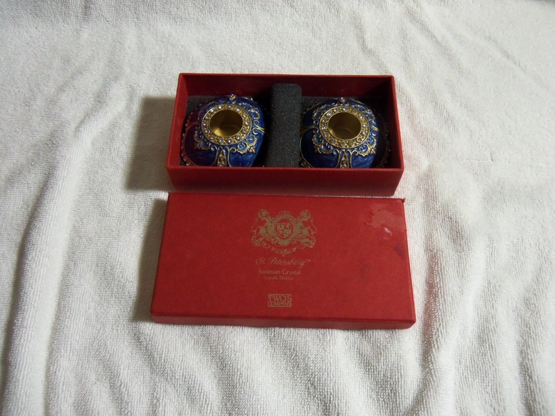 St Petersburg Austrian Crystal Candle Holders--Beautiful Condition