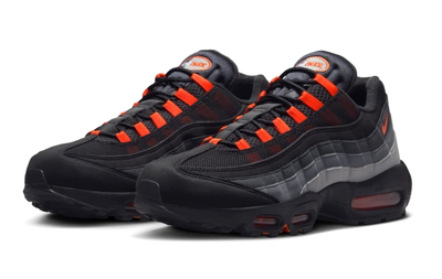 Nike Air Max 95 Black Hyper Crimson Sneakers Retro Trainers Logo