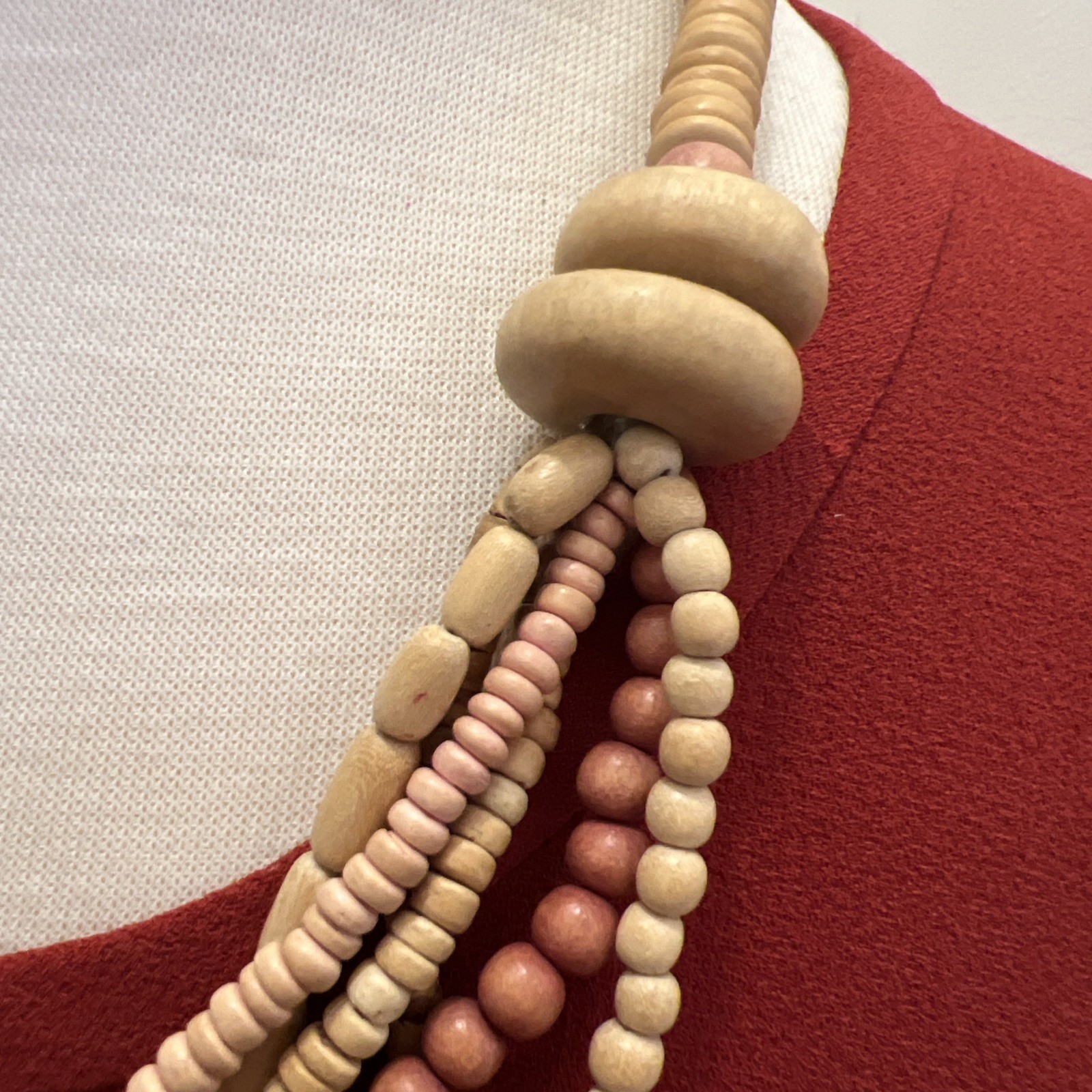 Beautiful Handmade Multi Strand Boho Shell Wood B… - image 4