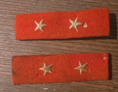 Paif of Imperial Japanese Army Meiji Taisho Era Infantry Rank Shoulder Insignia