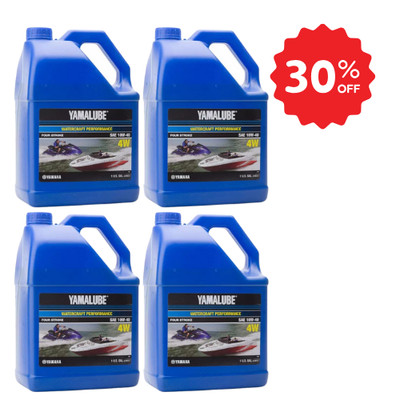 4x Yamaha Yamalube 4W 10W-40 SAE Engine Oil WaveRunner 4-Stroke LUB-10W40-WV-04