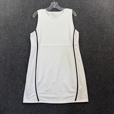 Tory Burch Sport Dress Women's Large White Mesh Tennis Shift Sleeveless Athletic