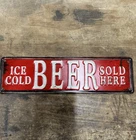 ICE COLD BEER SOLD HERE Metal Sign Vintage Style Bar Pub Restaurant Man Cave