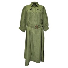Alexander Mcqueen Flap-Pocket Belted Midi Shirt Dress In Cotton Women Ol Size